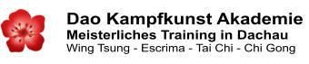 Dao Kampfkunst Akademie Meisterliches Training in DachauWing Tsung - Escrima - Tai Chi - Chi Gong